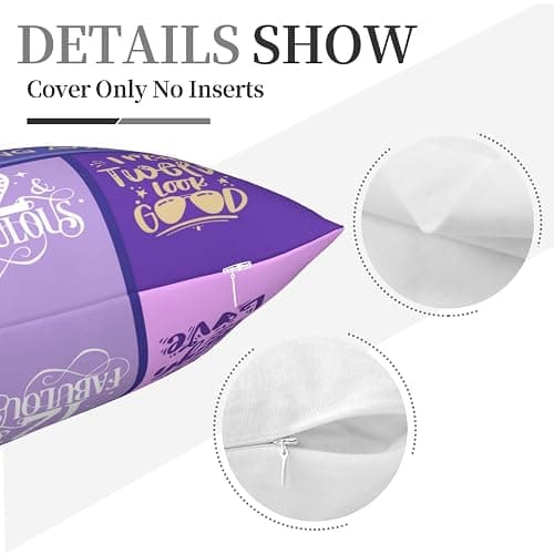 Skizbcw 12 Year Old Girl Gifts Ideas - Top Birthday Gifts for 12 Year Old Girl - 12th Birthday Decorations for Girls - 12th Girls Gift for Bday Throw Pillow Covers 18 x 18 inch - 18" x 18" (Pack of 1) - 12th thumbnail 7
