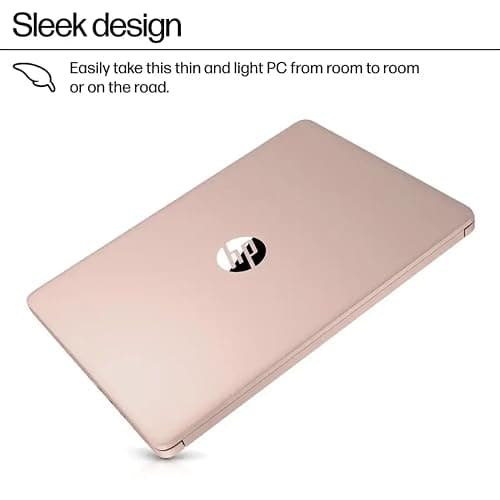 HP Rose Gold Ultrabook 14 Laptop with Office 365, Intel 4-Core CPU, 1.1TB Storage (1TB OneDrive and 128GB Emmc), 8GB RAM, Windows 11, No Mouse thumbnail 2