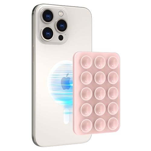 AHASTYLE Support Téléphone Ventouse Magnétique pour iPhone 17/16/15/14/13/12 Series Silicone Stand de Ventouse pour Etui de Téléphone, Support pour Téléphones Mobiles pour TikTok Videos et Selfies - Image 1
