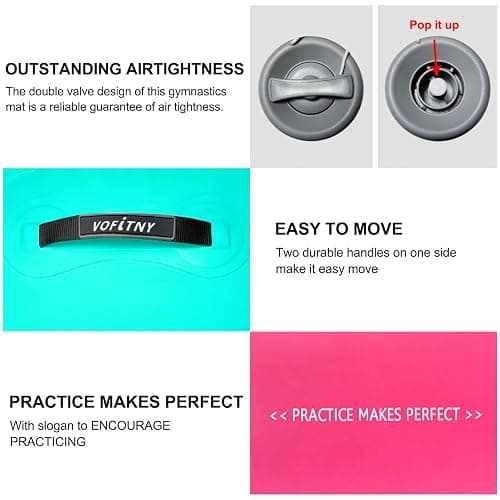 VOFiTNY Gymnastics Tumbling Equipment Air Barrel Inflatable Octagon Tumbler Roller Back-bend Trainer Chearleeding Mat Without Pump thumbnail 6