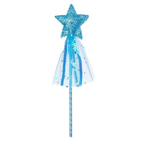 ALVOGIMOR 2 Pack Glitter Star Wand,Princess Costume Angel Role Play Stick Props for Birthday, Halloween, Christmas Party (Pink Blue, 12 inch) thumbnail 5