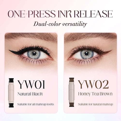 AIIONP One-Piece Eyeliner Stamp, 2025 Upgraded Foldable Eyeliner Stamp for Perfect Wings, Waterproof Eyeliners Tool, Smudge Proof Eyeliners Pen for Beginners (1pcs Black) thumbnail 7