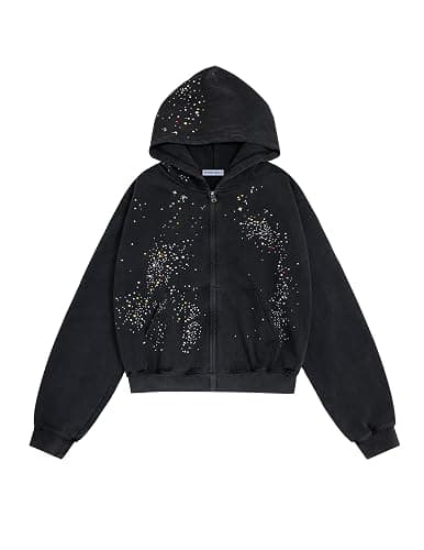 Aelfric Eden Star Rhinestone Zip Up - Image 1