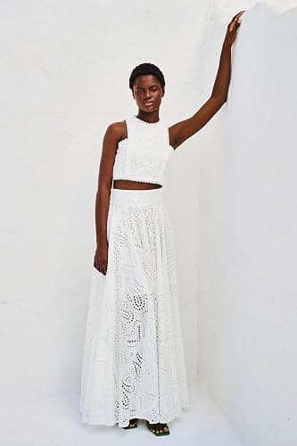 Women's Summer 2 Piece Outfits,Crop Tank Tops Long Skirt,Set Sleeveless Maxi Dress Nightclub Party Dress with Pocket Summer thumbnail 3