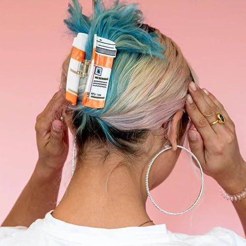 Generic Personalized Hair Claw, Arrow Trash Can Medicine Box Bioacetate Hair Claw, Funny Hair Claw Hair Accessories for Best Friend (Prescription) thumbnail 2