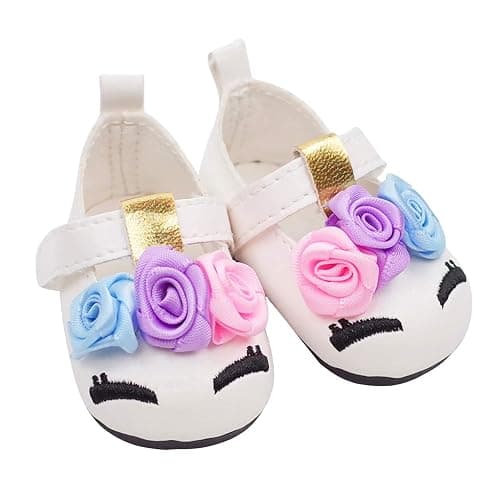 Etistta 6 Pairs of Doll Shoes 2 Pairs of Socks Fits for 18 inch Doll Shoes American Dolls Accessories thumbnail 6