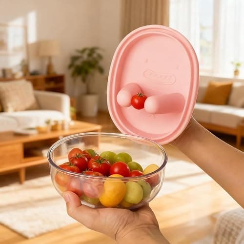 Kitorantor No-Mess Snack Box, Reusable Snack Containers With Silicone Box, Portable Dust-Proof Containers for Home and Travel, Leakproof Snackle Packs for School, Picnic, Office (Pink) thumbnail 4