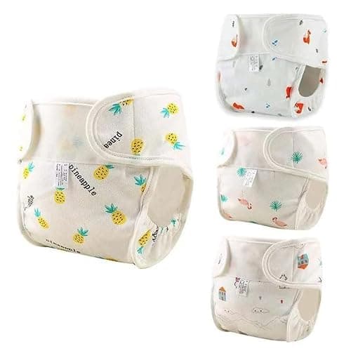 BABESIDE 4 PCS Baby Dolls Diapers Underwear for 17-24 Inch Reusable Doll Diapers Reborn Babys Doll Accessories Fits Baby Doll - Image 1