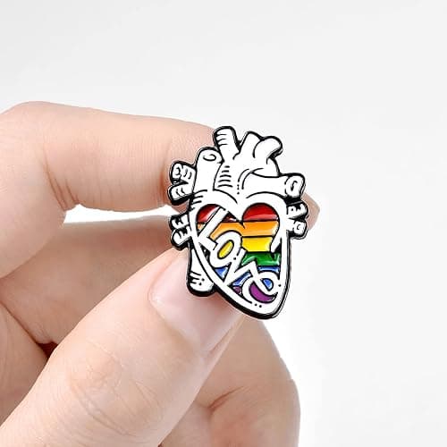 LIUJINCAN (3 PCS) Horror Skeleton Record Player and Unique Heart Brain Lung Enamel Pins Set, Accessory for DIY Backpacks Clothes Jeans Hats Badge and Gift thumbnail 3