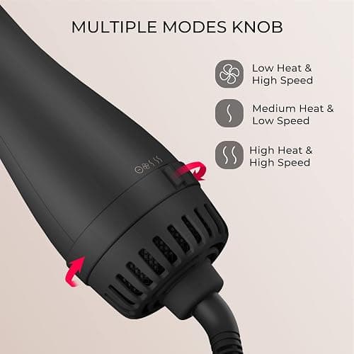 TYMO Hair Dryer Brush Blow Dryer Brush in One, 4 in 1 Ionic Hairdryer and Styler Volumizer with Oval Titanium Barrel, Hot Air Straightener for Smooth Frizz-Free Blowout, Gold thumbnail 6