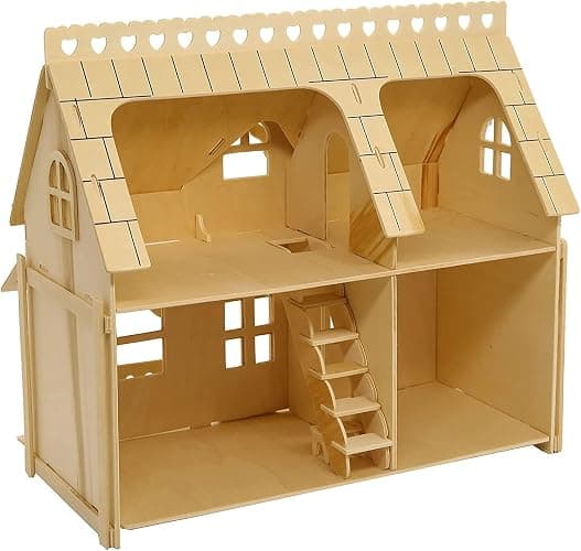 CUTEROOM 3D Puzzle House,Fantasy Villa Model Kit DIY Miniature Dollshouse | Pre-cut, glue-free assembly, Natural wood,Creative gift for adults - Image 1