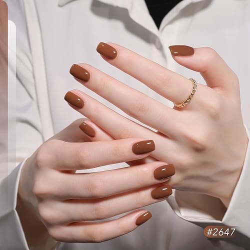GAOY 42 Pcs Gel Nail Polish Kit, Nude Green Red Glitter Colors All Seasons Gel Nail Polish Set with Glossy & Matte Top Coat and Base Coat for Salon and DIY Manicure at Home thumbnail 4
