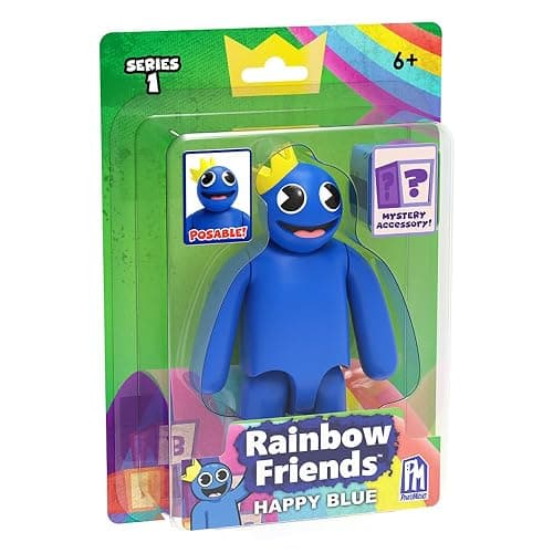 Rainbow Friends – Happy Blue Action Figure (5" Tall Posable Figure, Series 1) - Image 1