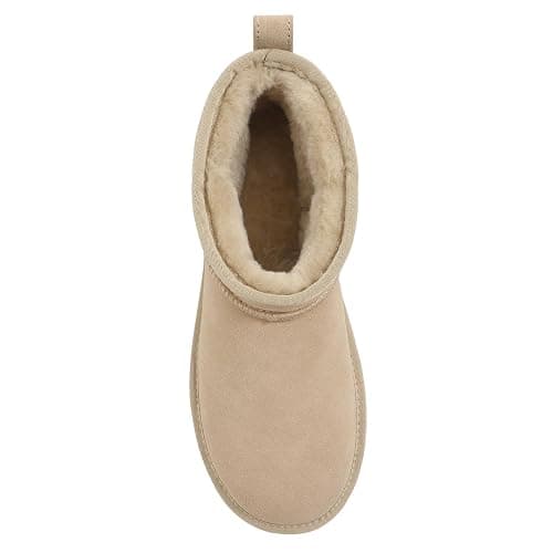 bebealy Genuine Suede Mini Boots for Women Winter Fuzzy Snow Boots Short Ankle Boot with Fur Lined thumbnail 5