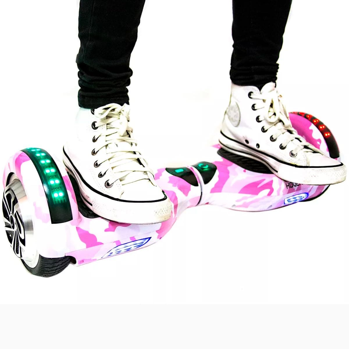 Hoverboard Skate Elétrico 6.5" com Bolsa Led Bluetooth Rosa Camuflado Brinovar thumbnail 5