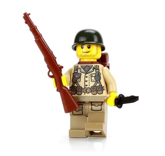 Battle Brick 1.6 Inches Tall WW2 US Army Soldier Collectible Custom Minifigure | Genuine Military Minifig | Printed in The USA | World WAR 2 | | Great Gift for Teen to Adult AFOL thumbnail 2