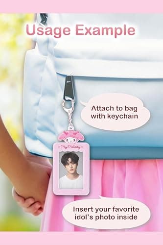 SanrioOriginal Card Holder Keychain (Japan Import) - Includes Cherry Blossom Message Card (My Melody) thumbnail 5