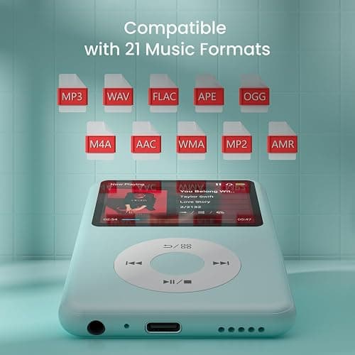 Mp3 Player with Bluetooth Innioasis Y1 Video Digital Music Player HiFi Mini Portable Kids Audiobook Mp3 2025 Nice Gift Choice Theme Upgrade Off-Green thumbnail 4