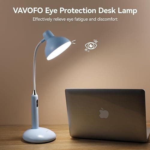 VAVOFO Wireless LED Desk Lamp with Touch Control - Adjustable 2700-7000K Color Temperature, 700LM Brightness, 360° Flexible Gooseneck, USB-C Charging, 2.5hrs Cordless Use (Blue) thumbnail 3