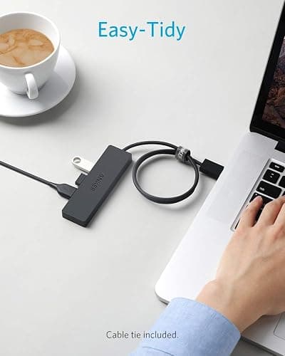 Anker USB Hub 4 Ports, Multiple USB 3.0 Hub, USB Splitter for Laptop, Extender for A Port Laptop, PC, Desktop and More [Charging Not Supported](2ft USB-A) thumbnail 6
