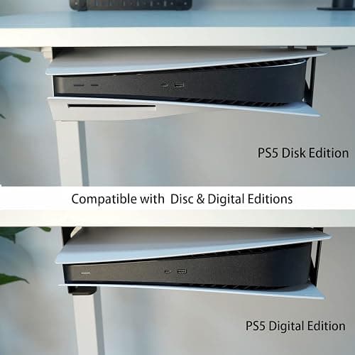 Monzlteck Under Desk Holder for PS5/PS5 Slim/Pro,Stealth Mount Compaitble with PlayStation 5 Disc & Digital Edition Console,Space Saving,DP-05 thumbnail 9