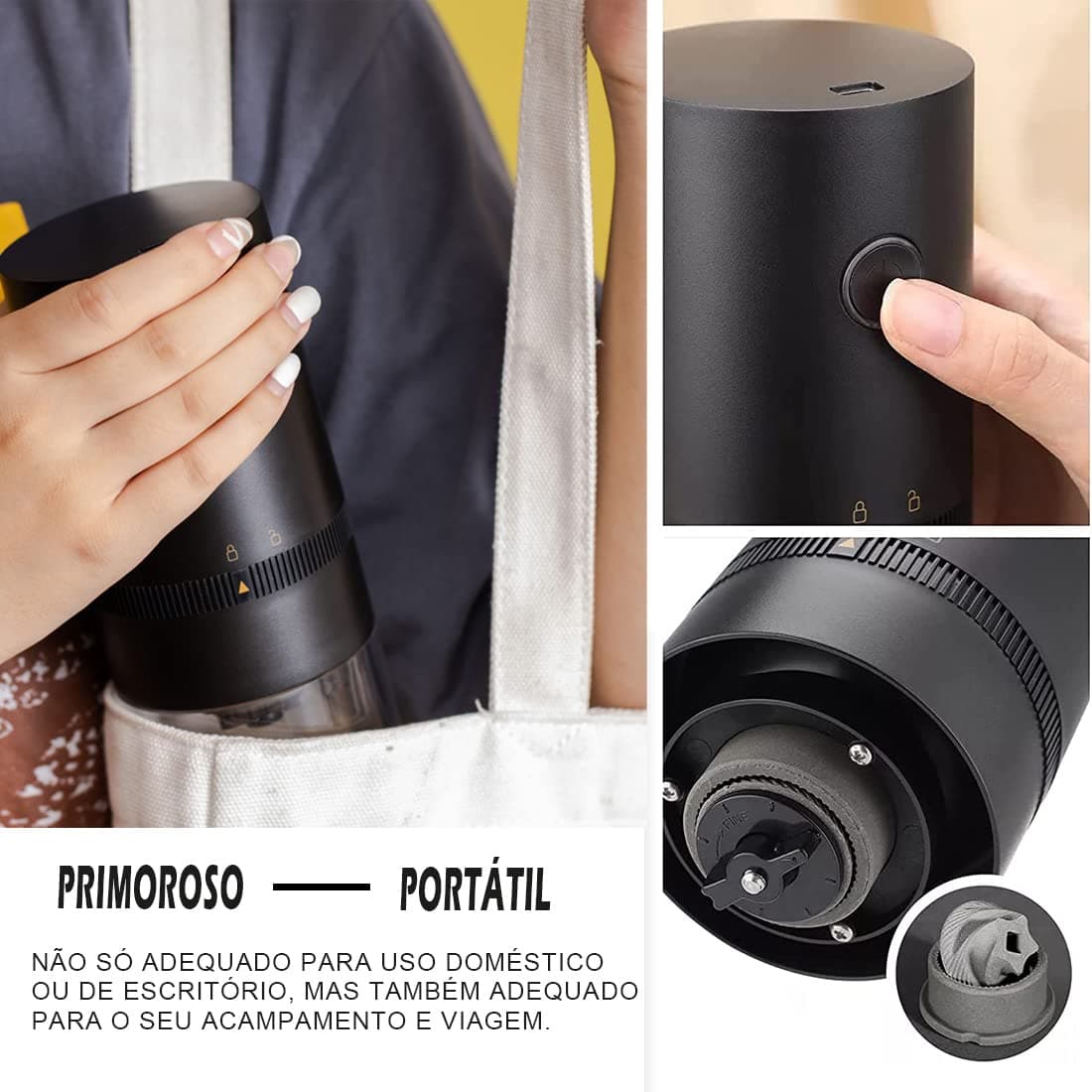Moedor de café elétrico portátil thumbnail 7