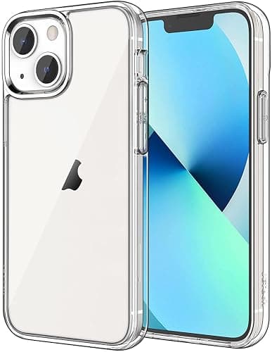 JETech Case for iPhone 13 Mini 5.4-Inch, Non-Yellowing Shockproof Phone Bumper Cover, Anti-Scratch Clear Back (Clear) - Image 1