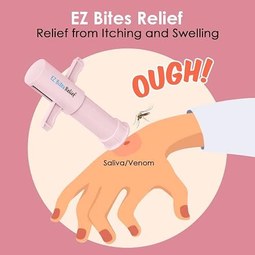 YARKOR EZ Bites Relief Venom Extractor Suction Pump 2 Pcs, Bee Sting Tools - Natural Itch Relief, Bite and Sting First Aid for Backpacking, Camping and Hiking - Pink thumbnail 2