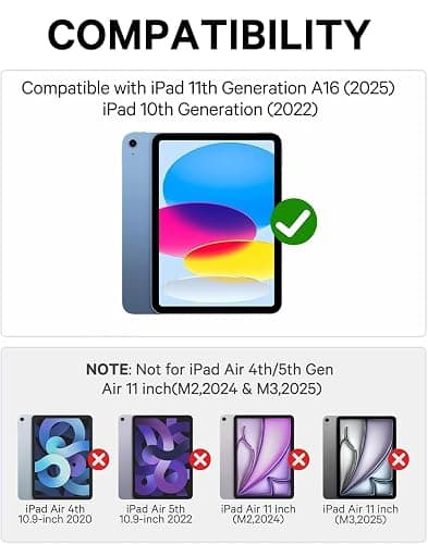 GreenLaw for iPad 11th(A16,2025)/10th(2022) Generation Case with Keyboard, Magic-Style Keyboard Stand, 7 Color Backlit, Stain-Resistant Surface, Multi-Touch Trackpad,Obsidian Black thumbnail 2