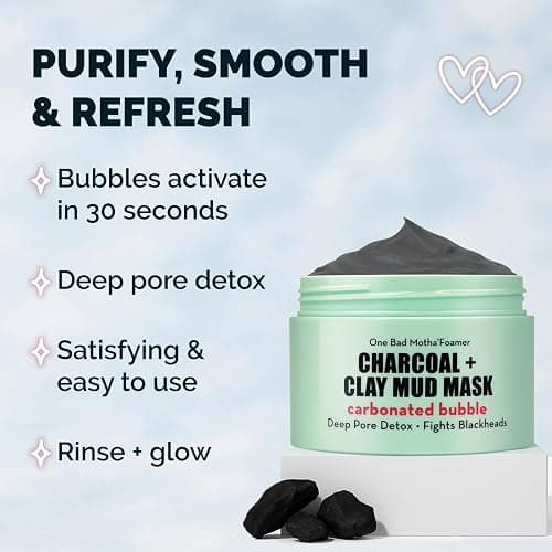 Elizabeth Mott Carbonated Bubble Detox Clay Mask – Korean Skincare for Deep Pore Cleansing, Acne, Blackheads & Oil Control – Charcoal Face Mask for Breakouts & Smooth Skin – Cruelty-Free, 3.53 oz thumbnail 4