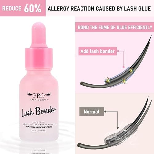 PRO Lash Bonder for Eyelash Extensions Super Bonder Glue Accelerator with 10Pcs Cotton Swab Lash Extension Sealant Longer Retention Waterproof Oil-Proof Special Dropper Design for Dose Control 15ml thumbnail 5