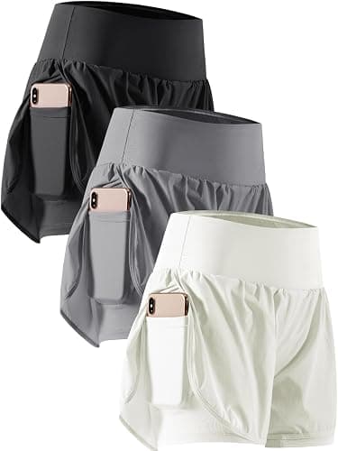 CADMUS 2 in 1 Women's Workout Shorts for Athletic Gym Running Shorts with Phone Pockets - Image 1