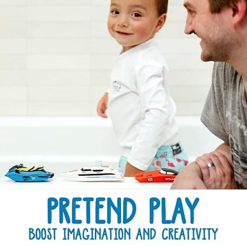 SplashEZ Boat Toys for Toddlers & Kids, Mold Free Bath & Pool Toys No Hole | Floating Toy Boats for Bathtub, Shower, Pool, Boys & Girls, Ages 4-8 thumbnail 4