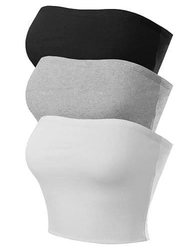 MixMatchy Women's Strapless Tube Tops Basic Bandeau Crop Sleeveless Backless Casual Sexy Going Out Tops Summer 2026 - Image 1