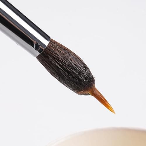 Watercolor Brushes Professional, Fuumuui 6Pcs Extended Needle Point Brushes Synthetic Extra Long Pinhead Brush with Sable Body for Fine Detailing - Watercolor Acrylic Gouache Inks Painting thumbnail 6