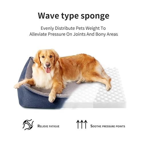 Tidore navy medium dog bed (orthopedic) w washable/removable cover thumbnail 5