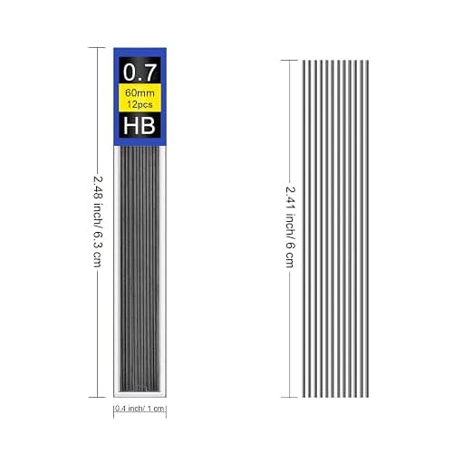 Morepack 0.7mm Lead Refills for Mechanical Pencil 240 Pcs | Break Resistant Black HB Leads thumbnail 3
