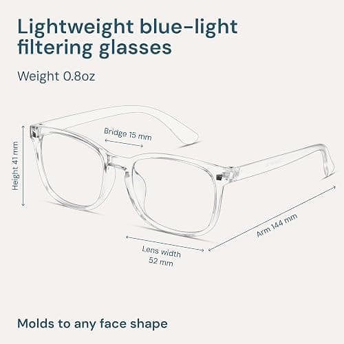 Gaoye Blue Light Glasses for Computer & Gaming - Clear | Blue Light Blocking, Anti UV Ray Lenses, Scratch-Resistant, Comfort Fit thumbnail 4