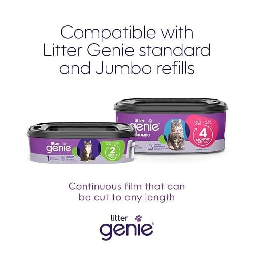 Litter Genie Standard Pail (Silver) | Cat Litter Box Waste Disposal System for Odor Control | Includes 1 Square Refill Bag thumbnail 8
