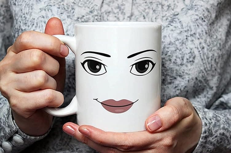 Fonhark Funny Gamer Mug Set - MAN & WOMAN Face Mugs, Birthday Gift, 11 Oz White Novelty Coffee Cup (Pack of 2) thumbnail 5