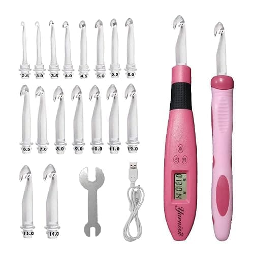 Yarniss 17 Size Counting Crochet Hooks Set, Light Up Crochet Hooks for Stitch & Row Counter thumbnail 5