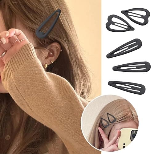 15PCS Metal Star Hair Clips for Women,no Slip Hair Clips Star Candy Color Black Hair pins for Women and Girls by Yerpkefey (black) thumbnail 6