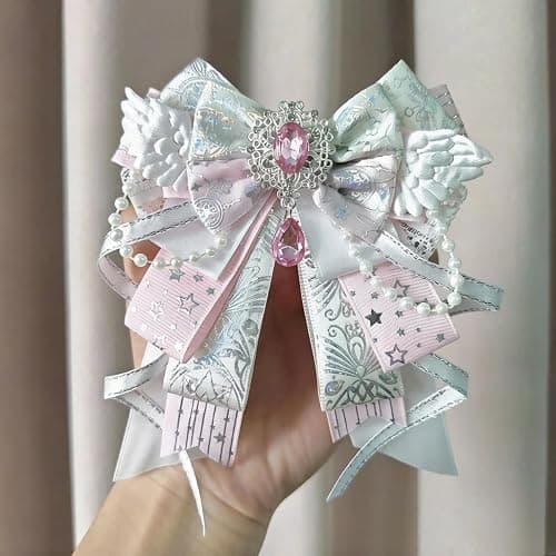 Pdxnyxx Kawaii Anime Lolita Bow Lace Silk Bag Accessories Charms Backpack Purse Charm for Handbags Preppy Aesthetic Stuff thumbnail 3