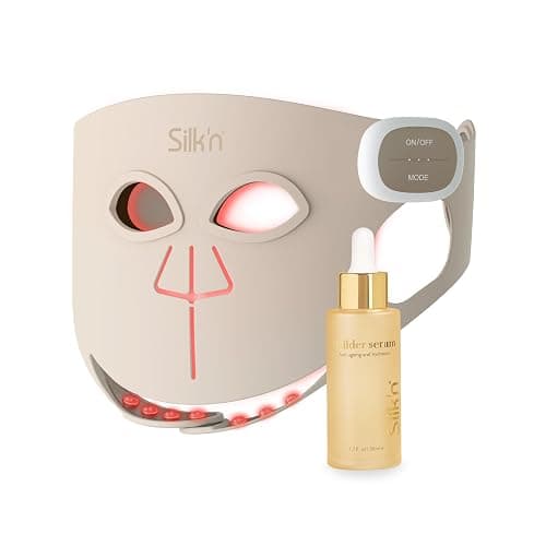 Silk’n LED Face Mask Pro + Builder Serum - Maschera LED Anti-Età per Viso - 7 Luci + Siero con Vitamina C, Acido Ialuronico e Chlorella - Tonificazione, Idratazione e Schiarimento - Image 1