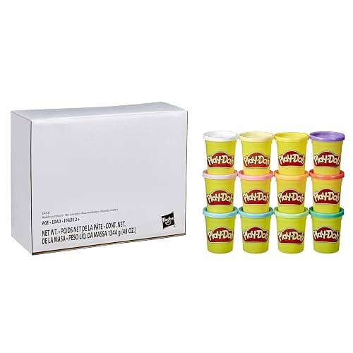 Play-Doh Pastel Colors Bulk 12-Pack of 4-Ounce Cans, Party Favors, Kids Arts & Crafts, Back to School Gifts & Prizes, Preschool Toys, Ages 2+ (Amazon Exclusive) thumbnail 8