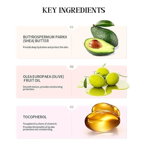 5PCS Summer Special Lip Balm Butter Set - Natural Shea Butter & Avocado Oil, Hydrating Non-Sticky&Lightweight, Soothes & Softens Dry Lips, Lip Care Gift Set thumbnail 6