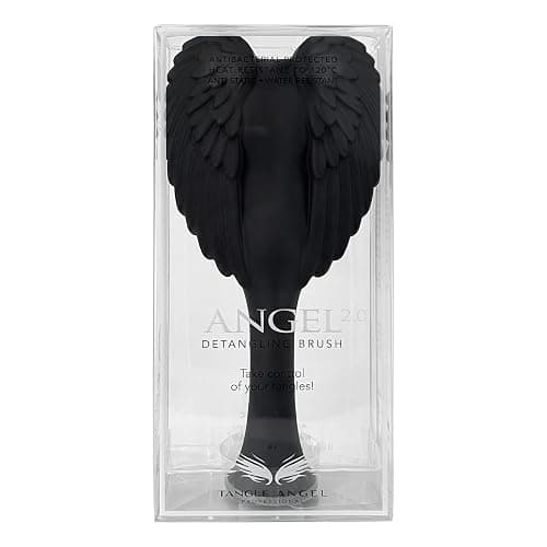 Detangling Hair Brush - Anti Static Angel Wing Hair Brush with Soft & Flexible Bristle for Straight & Wavy Hair - Tangle Angel Hair Detangler Brushes for Blow Drying & Shower - Matt Black thumbnail 3