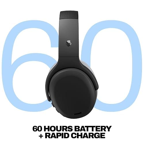 Skullcandy Crusher ANC 2 Wireless Over-Ear Bluetooth Headphones with Multi-Sensory Bass, Active Noise Cancelling, Up to 60 Hours Battery, Microphone for iPhone Android - Black/Asphalt thumbnail 3