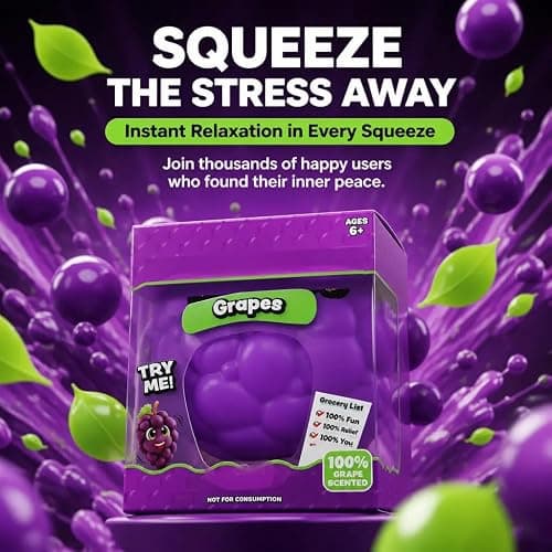 Fruit Squishy Toys, Giant Grape Jumbo Squishy Toys, Soft Squeeze Fidgets, Cute Taba Squishy Toys, Party Favors & Gifts thumbnail 6