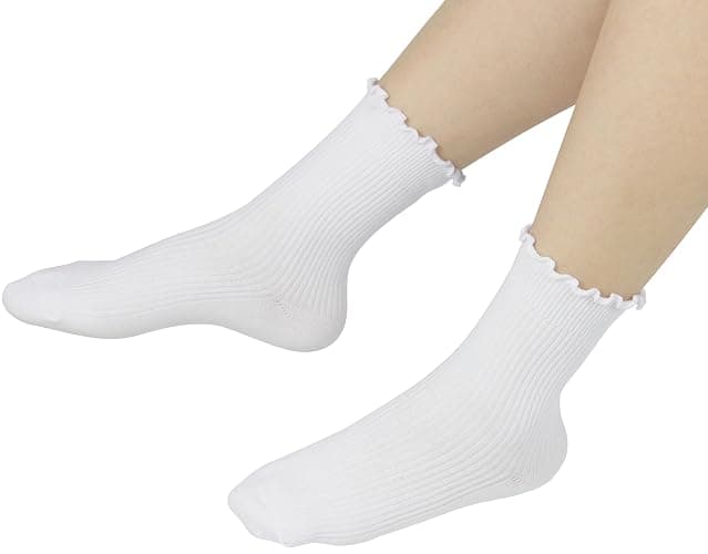 BomKinta Ruffle Socks for Women - Lightweight Thin Cuff Frilly Sock - Cute Casual Ankle Socks thumbnail 5